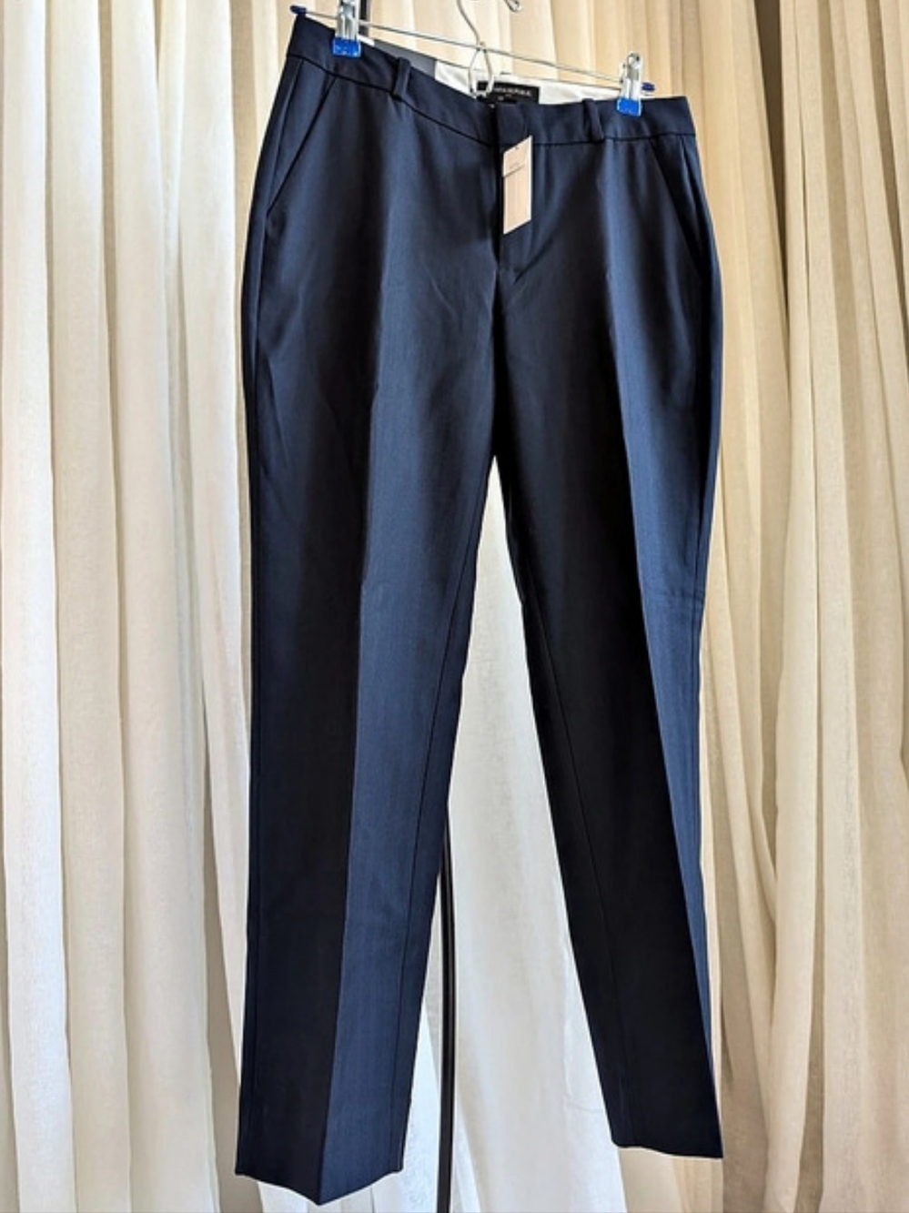 NWT Banana Republic Curvy Avery Mid-Rise Ankle Pants Navy Herringbone Size 2